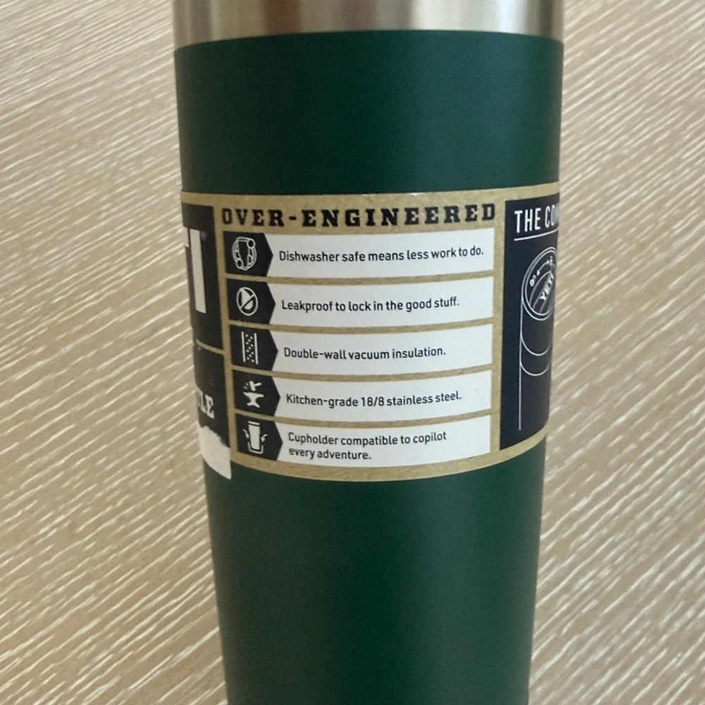 YETI Rambler 16 oz Black Forest Green Travel Cup BPA Free Bottle Hotshot Cap - Picture 13 of 15